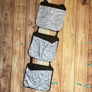 Thirty-one Oh-Snap Pockets 3 PCs Taupe Playful Parade